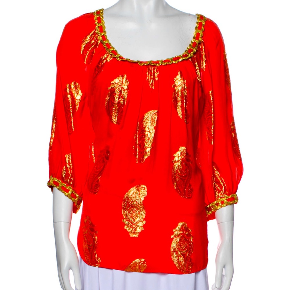 Milly silk printed blouse
